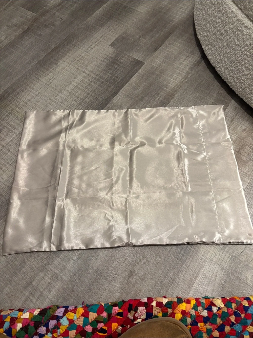 2 Satin Pillowcase Sham in Ivory/Beige